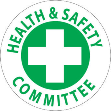 Health & Safety Committee 2" Vinyl Hard Hat Emblem - 25 Pack