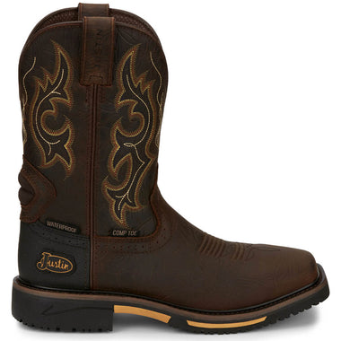 Justin Men's Joist 11" Waterproof EH Composite Toe Boots, SE4625, Brown