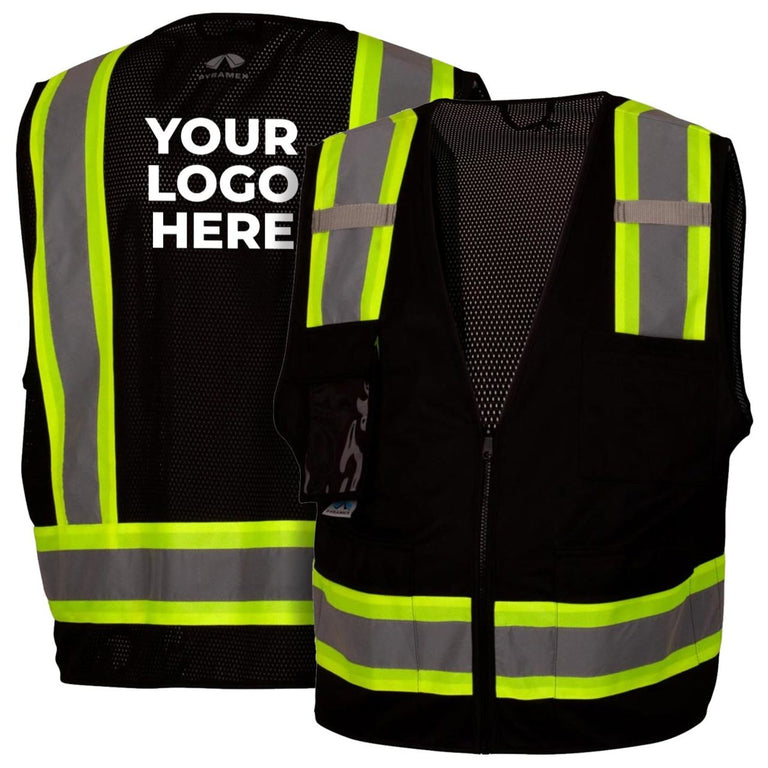 Custom Pyramex RVZ24CP Type R Class 2 Hi-Vis Mesh Back Safety Vest