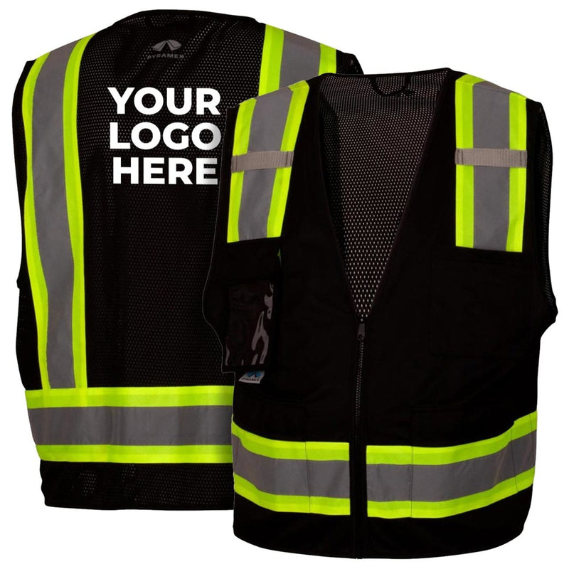 Custom Pyramex RVZ24CP Type R Class 2 Hi-Vis Mesh Back Safety Vest