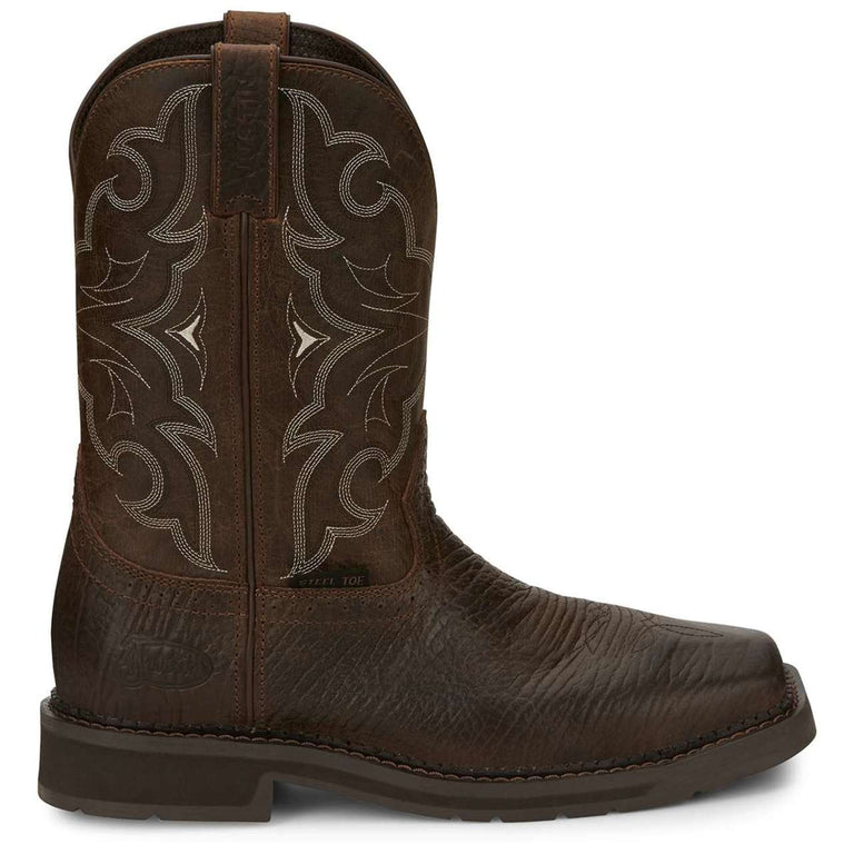 Justin Men's Amarillo 11" EH Steel Toe Boots, SE4313, Brown