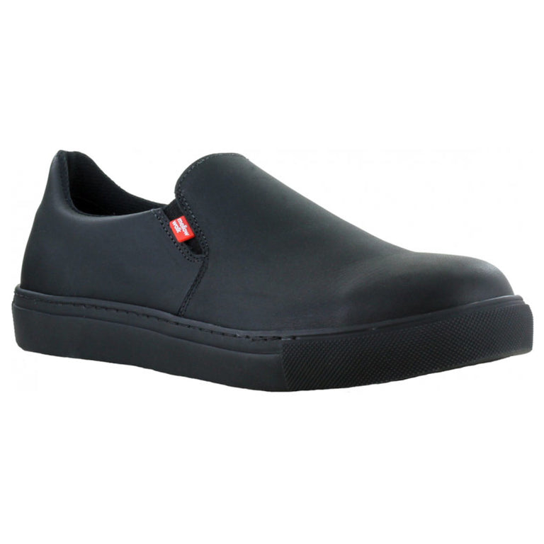 Mellow Walk Women's Jessica Slip-On ESR/EH Steel Toe Shoes, 482339, Black