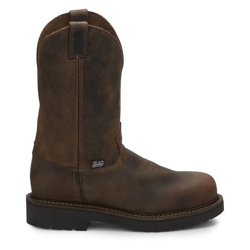 Justin Men's Balusters 11" EH Steel Toe Boots, 4445, Brown