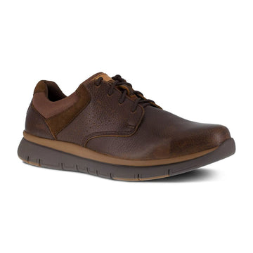 Rockport Works Men's Primetime Casuals Oxford ESD Steel Toe Shoes, Brown - RK5700