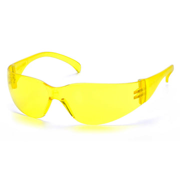 Rugged Blue Diablo Safety Glasses, Amber Lens, 12 Pack