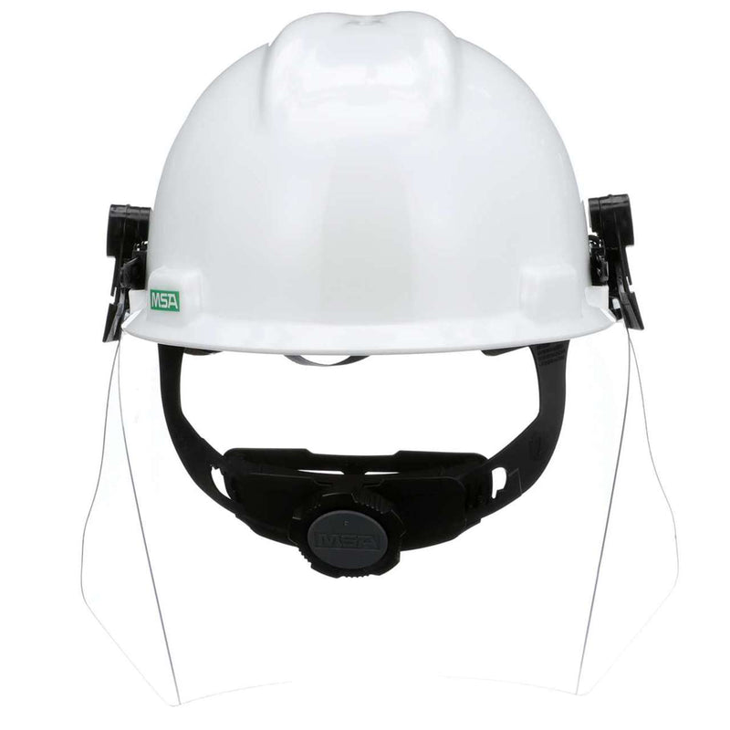 MSA V-Gard Accessory System kit with V-Gard Cap, White, For Slotted Caps w/Clear PC Visor - 10118695