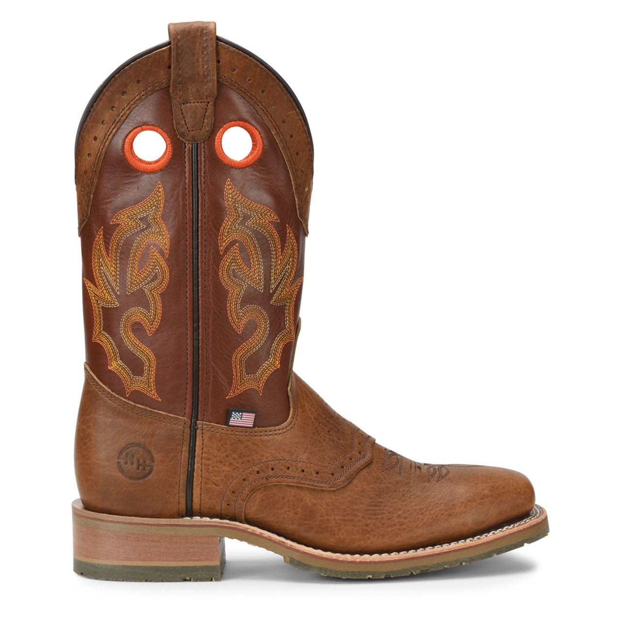 Double-H Men's Mickey 13" Roper Steel Toe Boots, DH5400, Brown