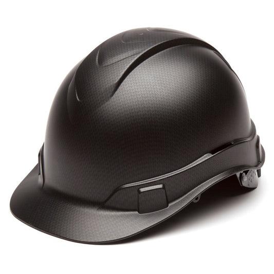 Custom Pyramex Ridgeline Cap Style Hard Hat 4-Point Ratchet Suspension, Black Graphite