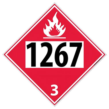 1267 3, 10.75x10.75, Pressure Sensitive Vinyl Placard