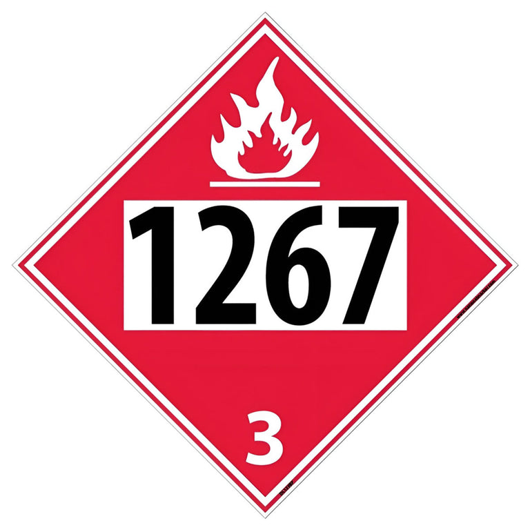 1267 3, 10.75x10.75, Pressure Sensitive Vinyl Placard