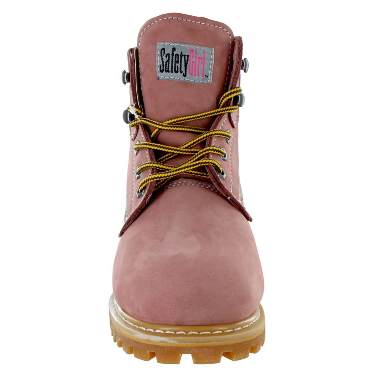Safety Girl Women's Soft Toe Work Boots - Pink