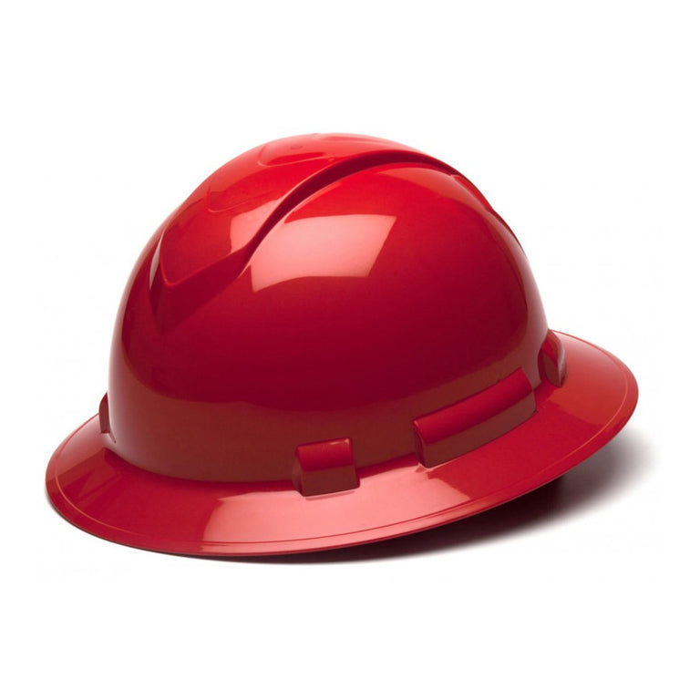 Pyramex Ridgeline Full Brim Hard Hat 4-Point Ratchet Suspension