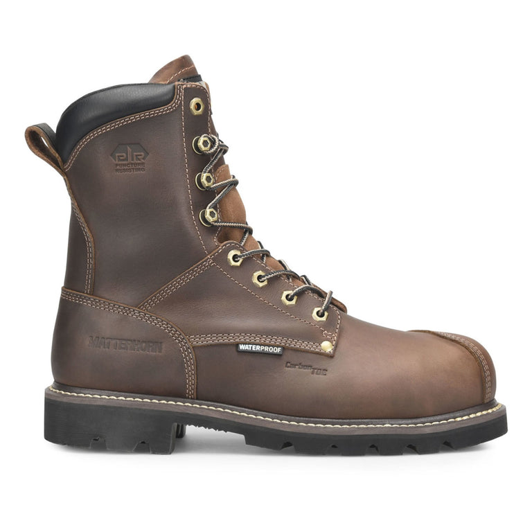 Matterhorn Men's Corvus 8" Waterproof EH Composite Toe Boots, MT2508, Brown