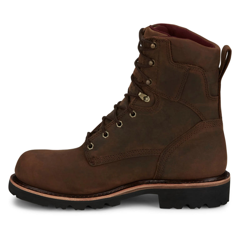 Chippewa Men's Super DNA 8" Logger Waterproof Insulated EH Soft Toe Boots, 59416, Tan