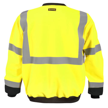 OccuNomix Type R Class 3 High-Vis Black Bottom Crew Sweatshirt - LUX-CSWTB