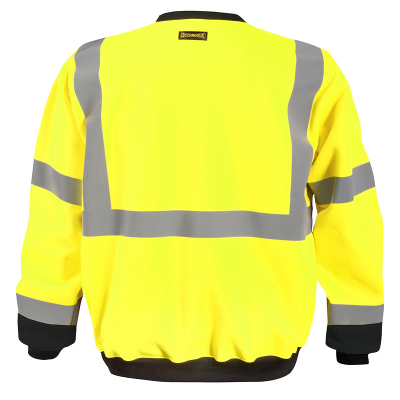 OccuNomix Type R Class 3 High-Vis Black Bottom Crew Sweatshirt - LUX-CSWTB