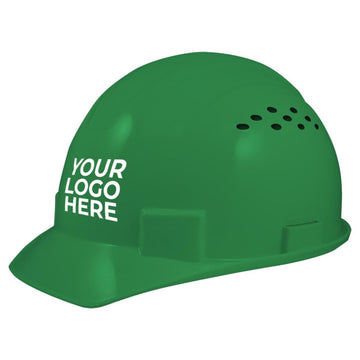 Custom General Electric Vented Cap Style Hard Hat 4-Point Ratchet Suspension, GH326
