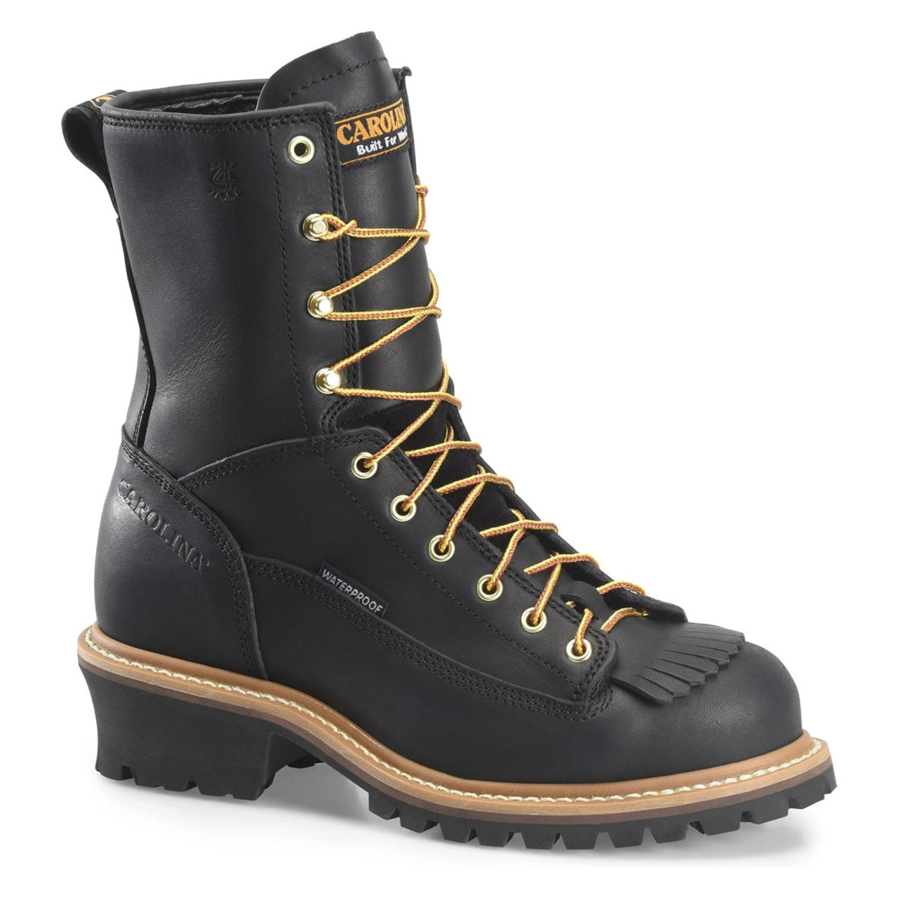 Carolina Men's Spruce 8" Logger Waterproof EH Soft Toe Boots, CA8825, Black