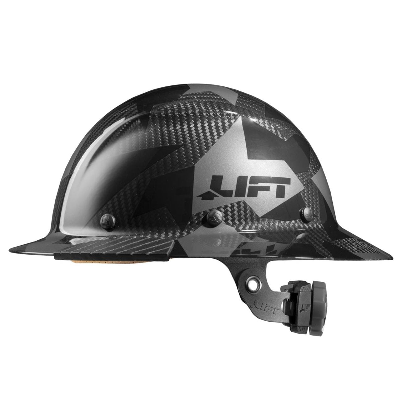 LIFT DAX Black Camo Carbon Fiber Full Brim Hard Hat