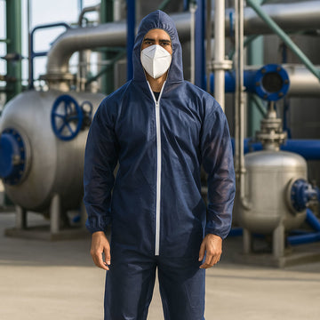 DanKleen Hooded and Booted SMS Coverall Suit with Elastic Wrists - 21122 - Size Large