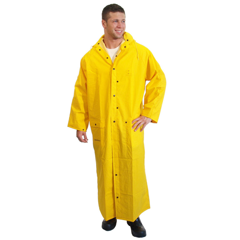 River City 60" Hooded Rider Rain Coat - Yellow - 260C