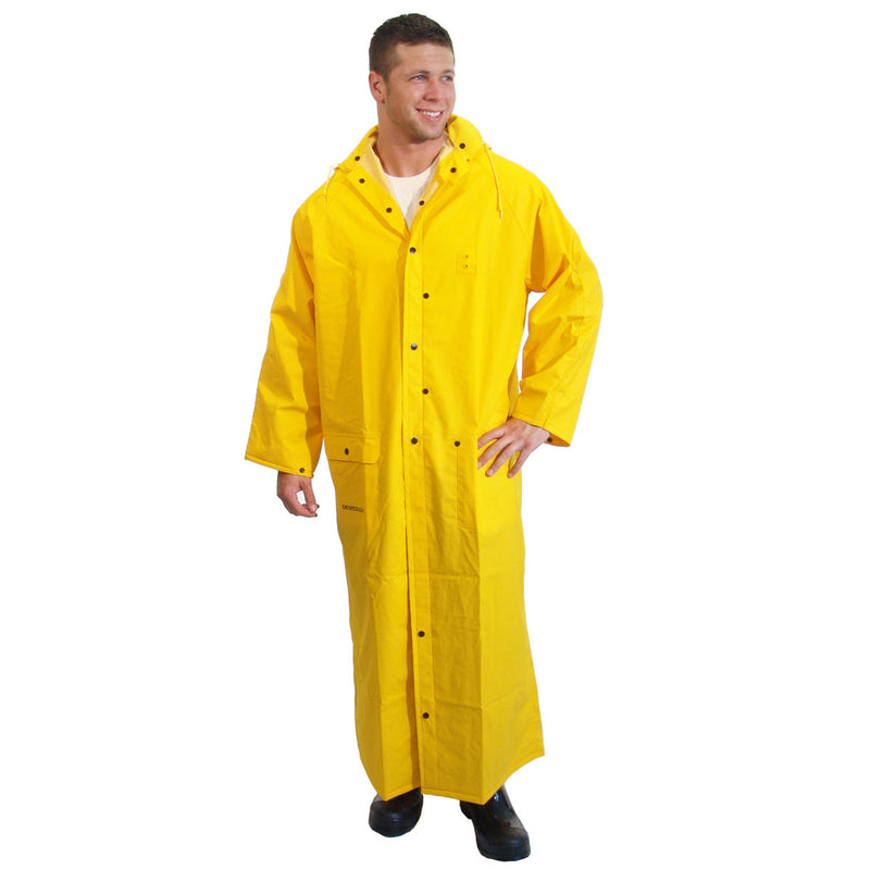 River City 60" Hooded Rider Rain Coat - Yellow - 260C