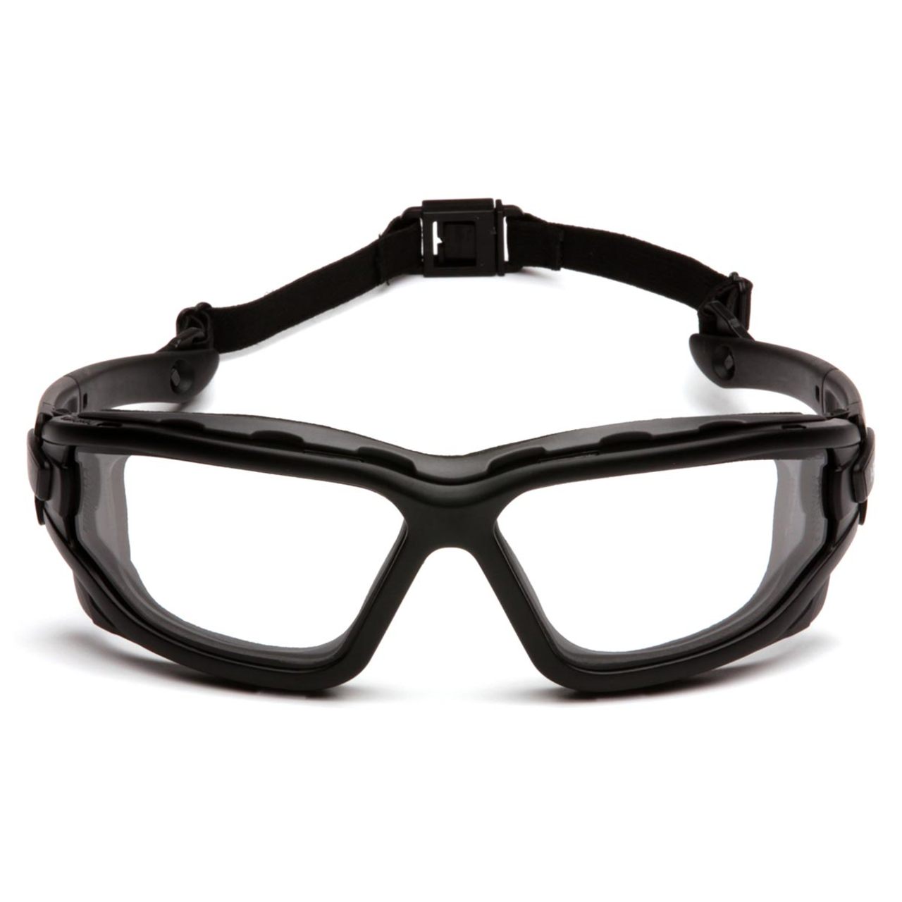 Pyramex I-Force Dual Pane Sealed Safety Glasses, Black Frame/Strap