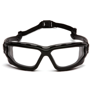 Pyramex I-Force Dual Pane Sealed Safety Glasses - Black Frame/Strap