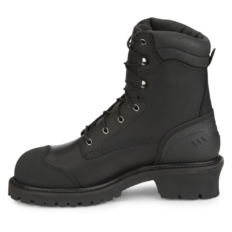 Chippewa Men's Aldarion 8" Logger Waterproof Insulated Composite Toe Boots, 55058, Black