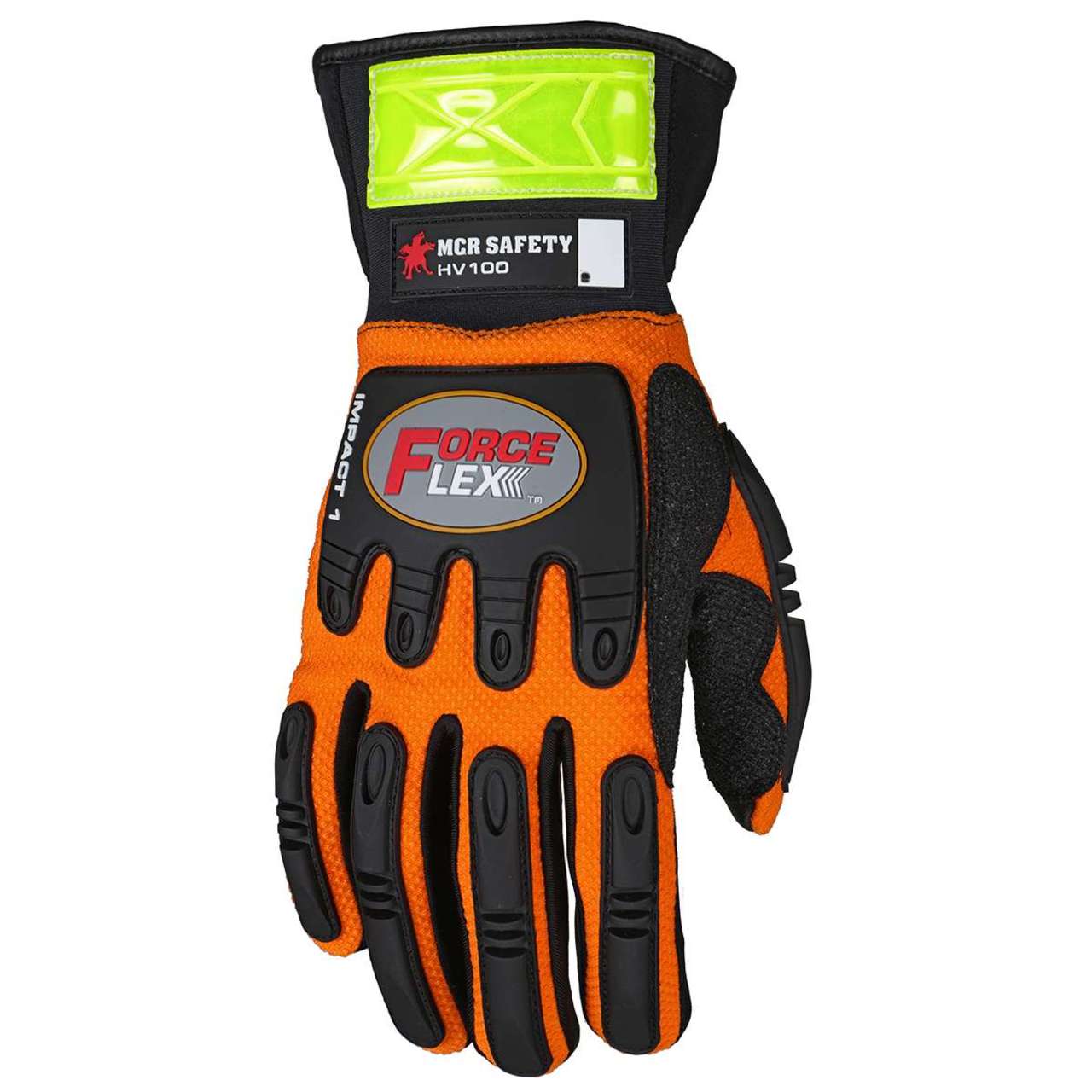 MCR Safety HV100 High-Vis Kevlar Padded Work Gloves - Single Pair