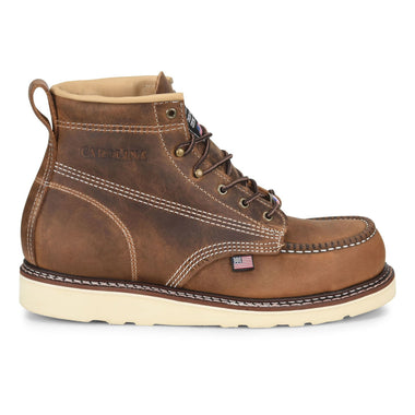 Carolina Men's AMP 6" USA EH Steel Toe Boots, CA7811, Tan