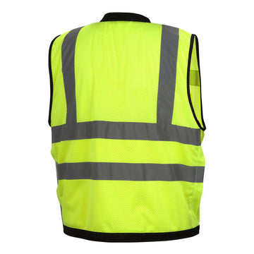 Pyramex RVZ28 Type R Class 2 Hi-Vis Black Trim Mesh Safety Vest