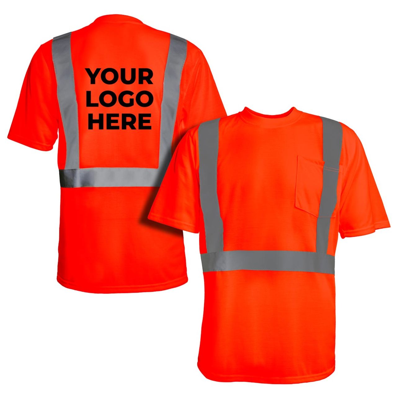 Custom Rugged Blue Type R Class 2 Hi-Vis Short Sleeve T-Shirt