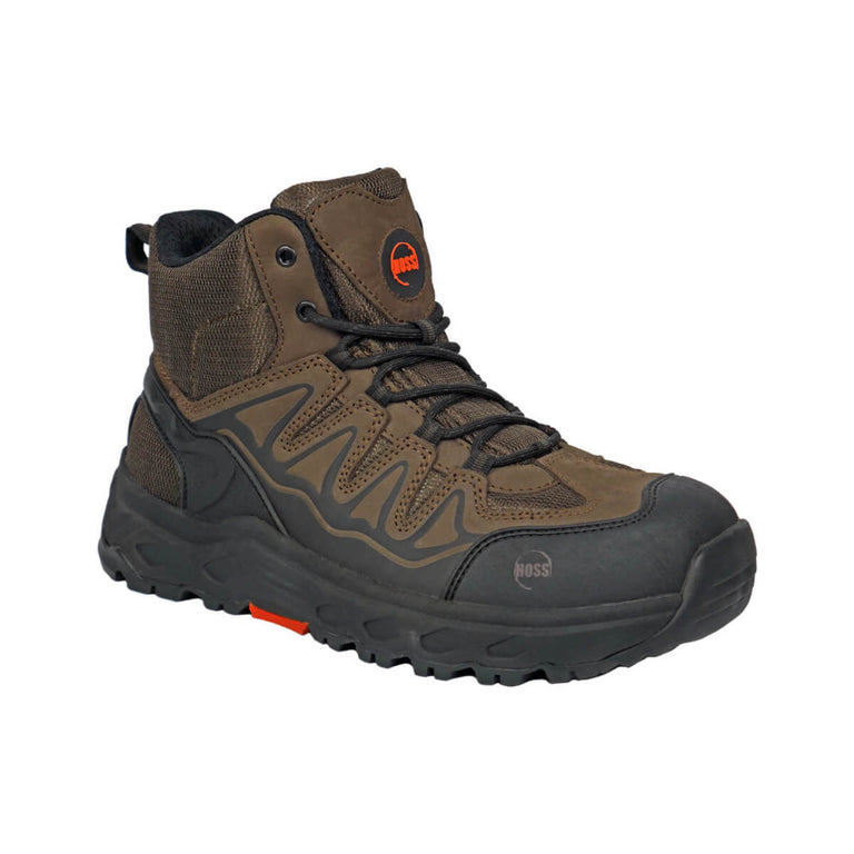 Hoss Eric Hi Aluminum Toe Boots, 50239, Brown