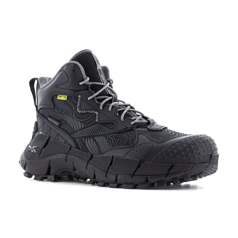 Reebok Men's Zig Kinetica Edge II Waterproof EH Met Guard Composite Toe Work Shoes, Black, RB3022