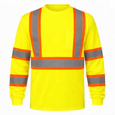 Pyramex RLCTS31 Type R Class 3 Hi-Vis Moisture Wicking Long Sleeve T-Shirt