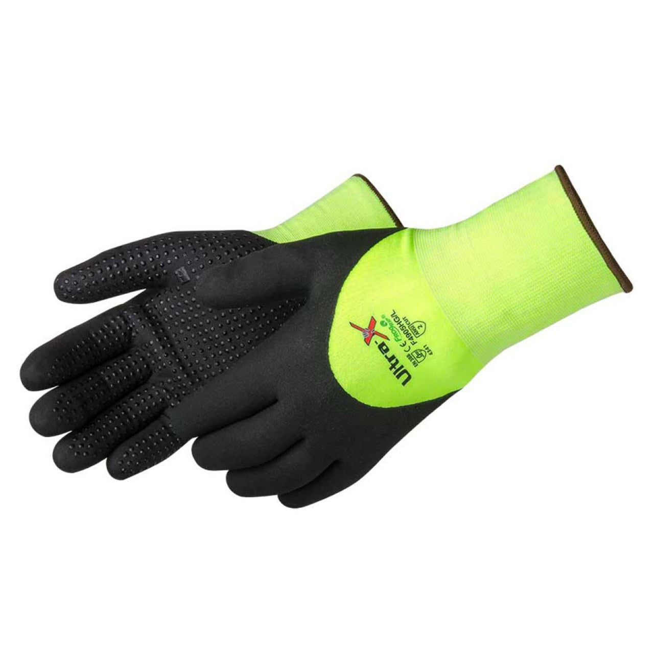 FroGrip Ultra-X F4905HG Hi-Vis Green A2 Cut Micro-Foam Nitrile Coated Gloves