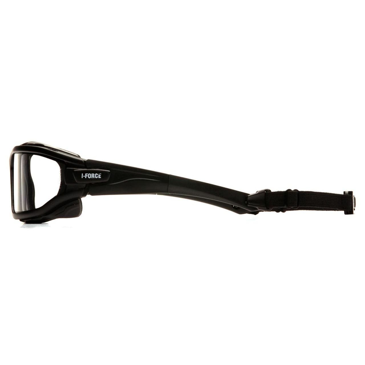Pyramex I-Force Dual Pane Sealed Safety Glasses, Black Frame/Strap