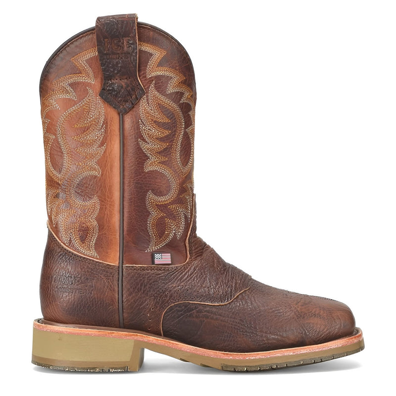 Double-H Boots Men's Bridger 11" Roper EH Steel Toe Boots, DH4670, Brown