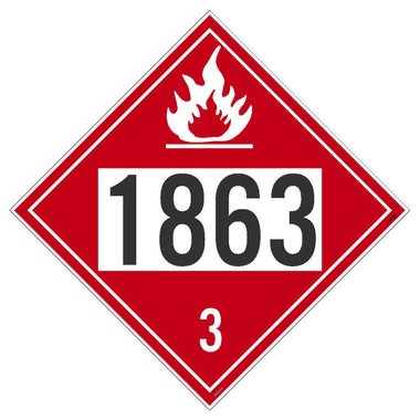 1863 3, 10.75x10.75, Pressure Sensitive Vinyl Placard