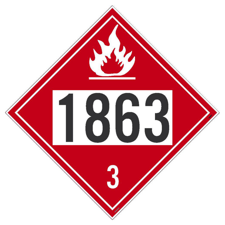 1863 3, 10.75x10.75, Pressure Sensitive Vinyl Placard