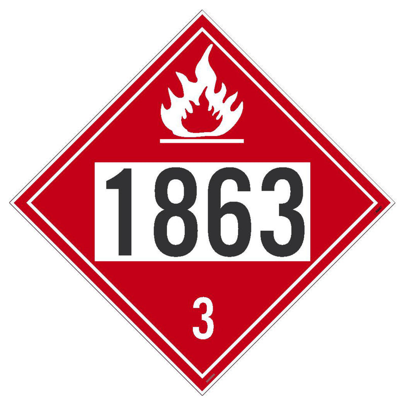 1863 3, 10.75x10.75, Pressure Sensitive Vinyl Placard