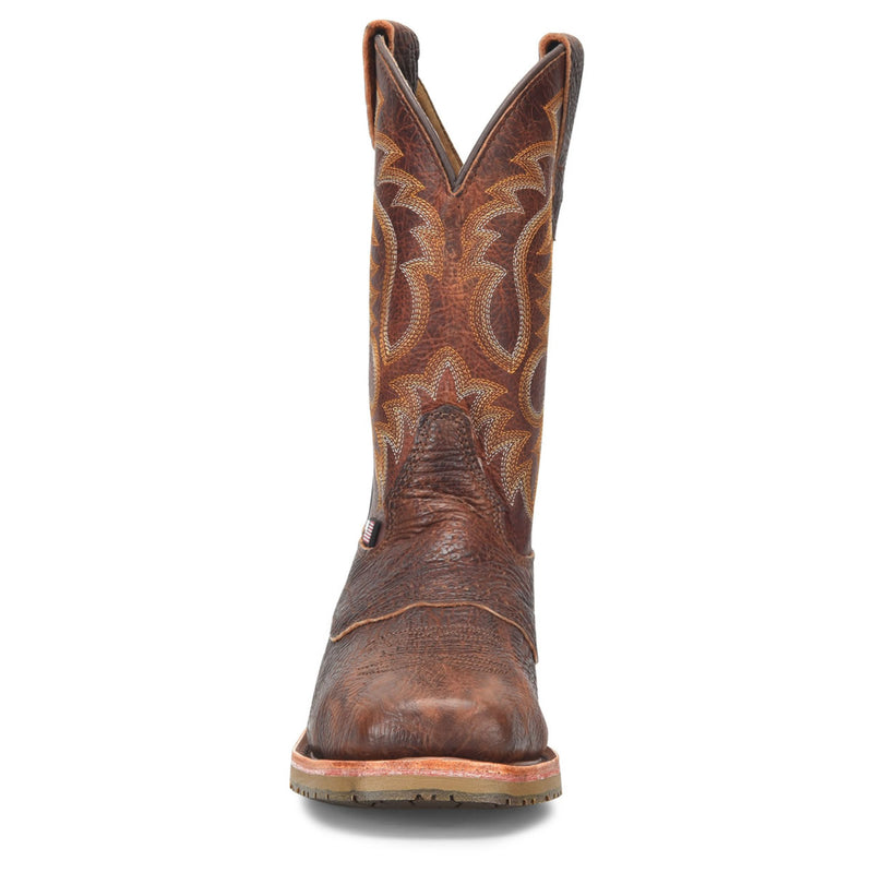 Double-H Boots Men's Bridger 11" Roper EH Steel Toe Boots, DH4670, Brown