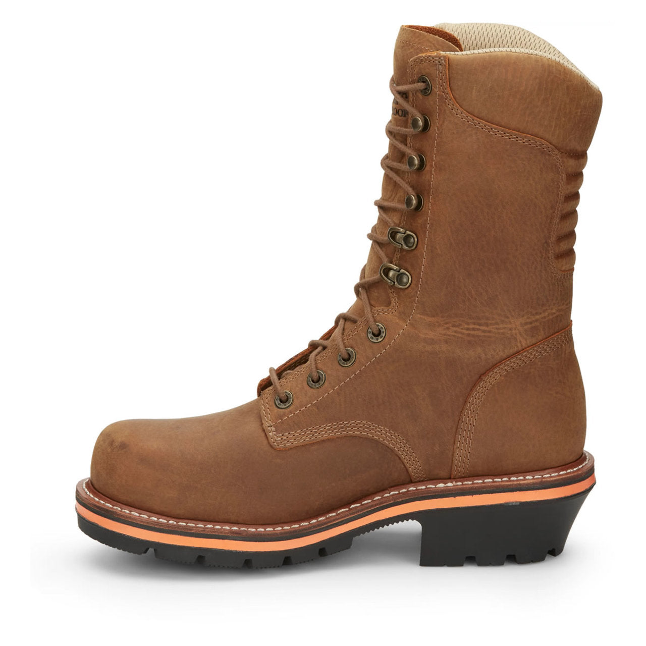 Chippewa Men's Thunderstruck 10" Logger Waterproof EH Nano Composite Toe Boots, TH1030, Brown