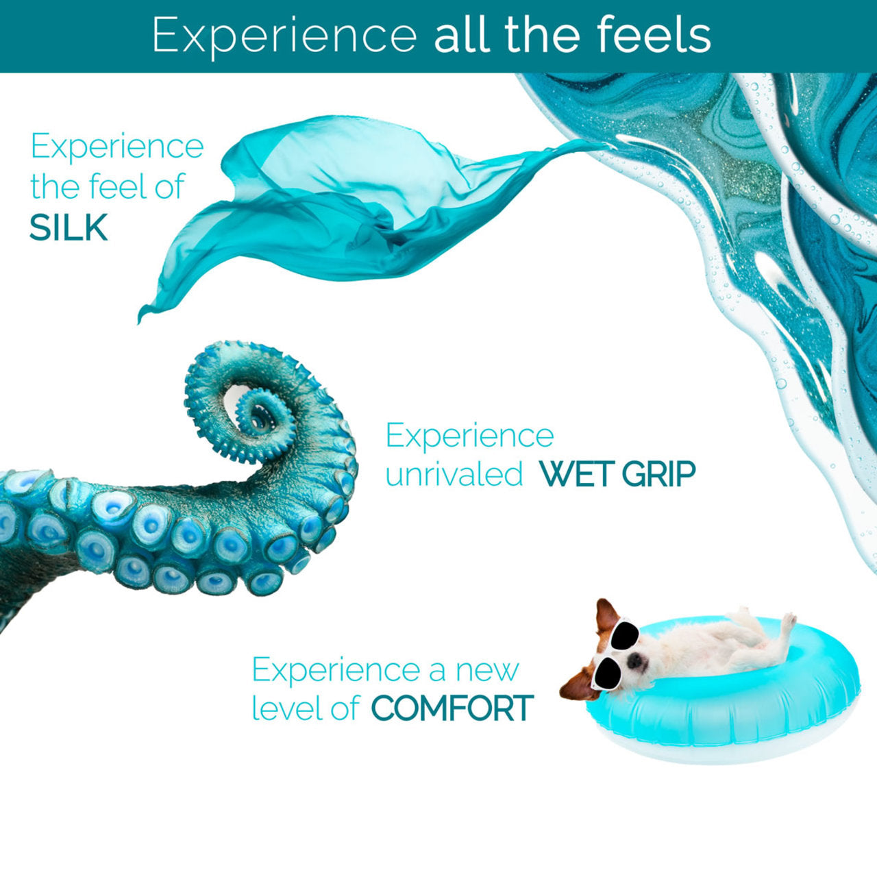 DASH True Comfort Blu Polychloroprene Exam Grade Disposable Gloves, Ocean Blue, 3.1 mil, Box of 100