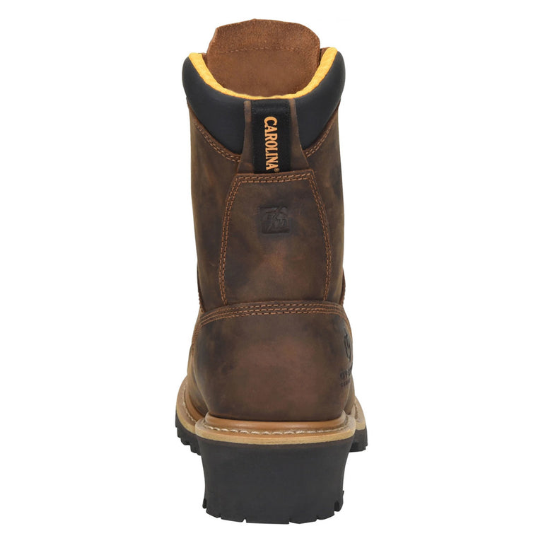 Carolina Men's Poplar 8" Logger EH Soft Toe Boots, CA9053, Brown