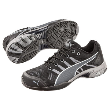 Puma Safety Women's Celerity Knit Low SD Steel Toe Athletic Shoes, 642925, Black