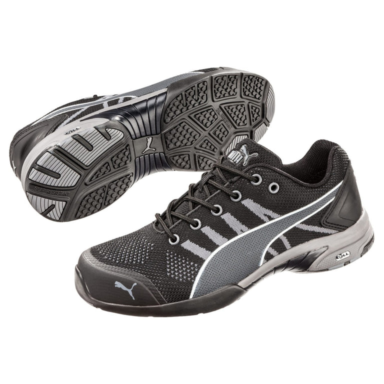 Puma Safety Women's Celerity Knit Low SD Steel Toe Athletic Shoes, 642925, Black