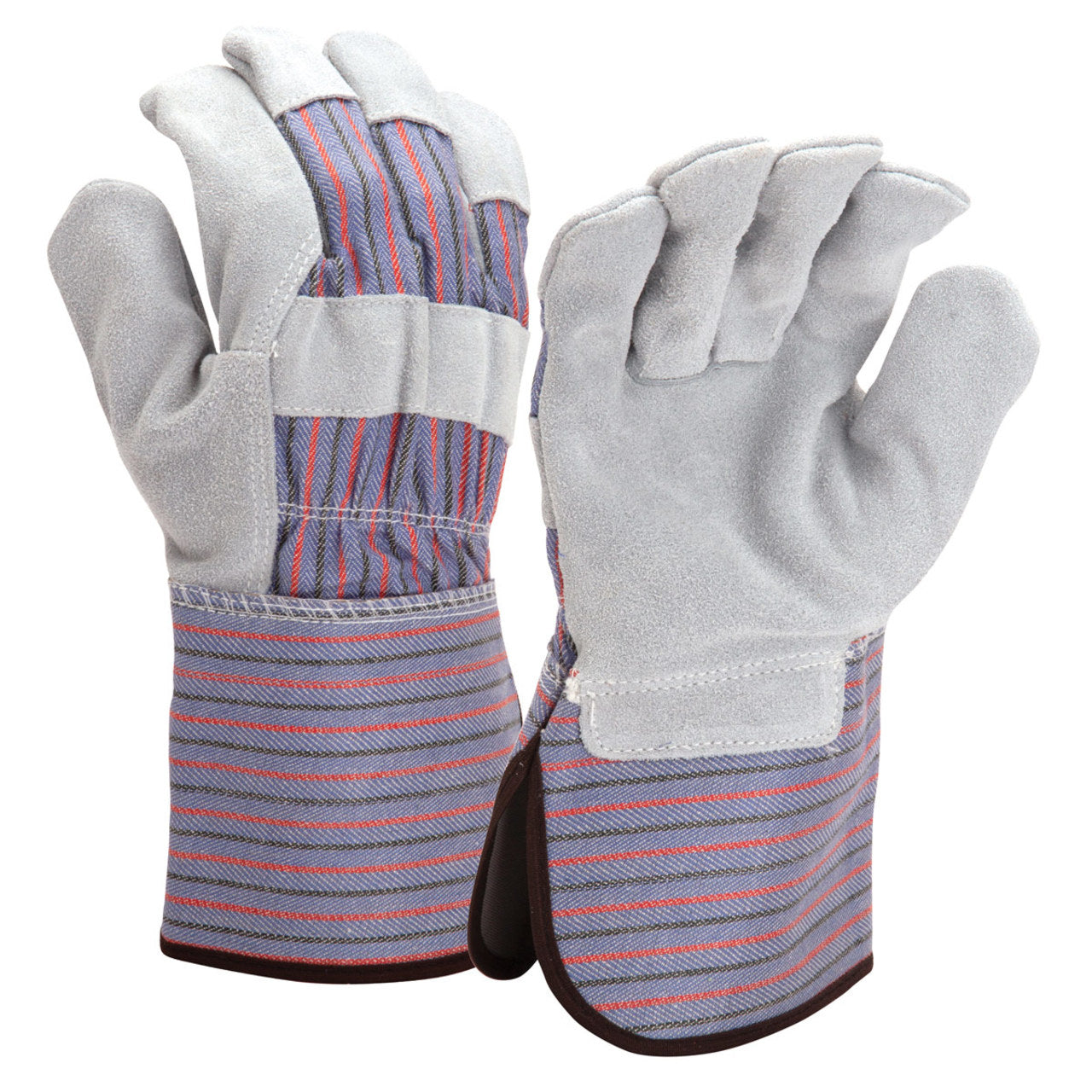 Pyramex Safety GL1002W Split Cowhide Leather Palm Gloves, Gray
