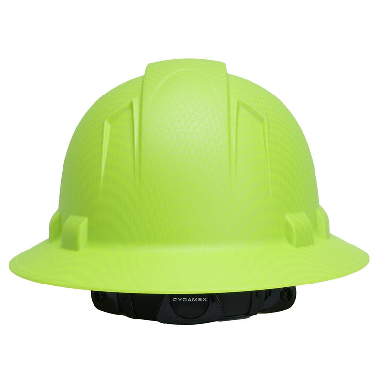 Custom Pyramex Ridgeline HD Full Brim Hard Hat, 4-Point Ratchet Suspension
